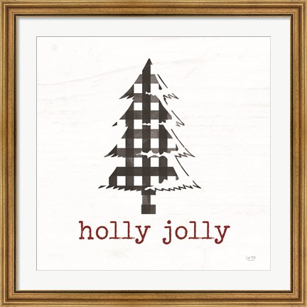 Framed Holly Jolly Tree Print