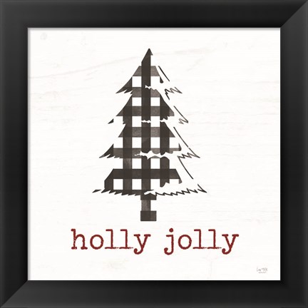 Framed Holly Jolly Tree Print