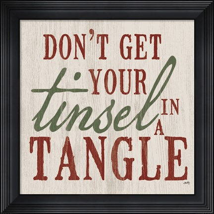 Framed Tinsel in a Tangle Print