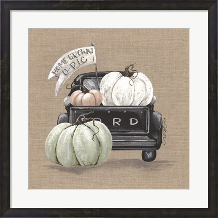 Framed Pumpkin Truck Print