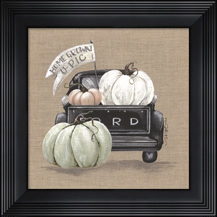 Framed Pumpkin Truck Print