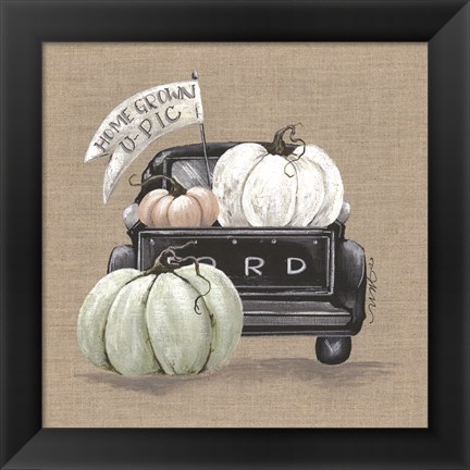 Framed Pumpkin Truck Print