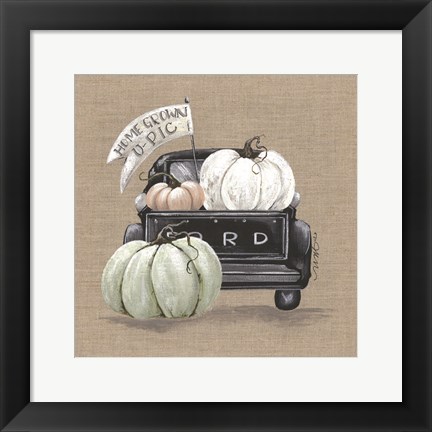 Framed Pumpkin Truck Print