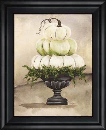 Framed Triple Pumpkin Urn Print