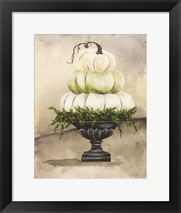 Framed Triple Pumpkin Urn Print