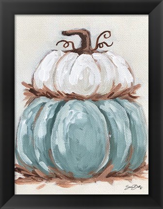 Framed Pumpkin Stack II Print