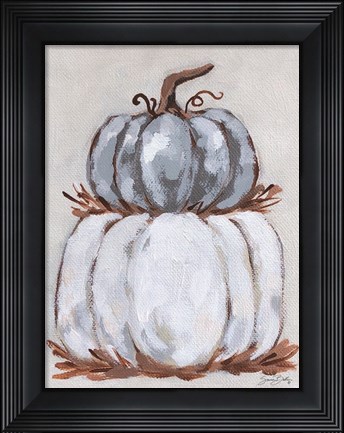 Framed Pumpkin Stack III Print