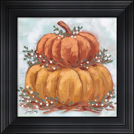 Framed Pumpkin Stack IV Print