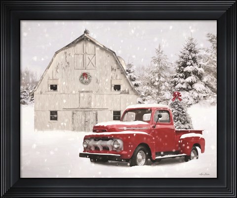 Framed Red Christmas Print