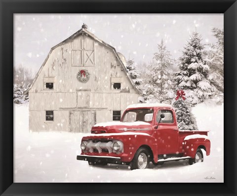 Framed Red Christmas Print