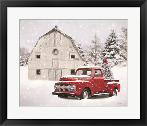 Framed Red Christmas Print