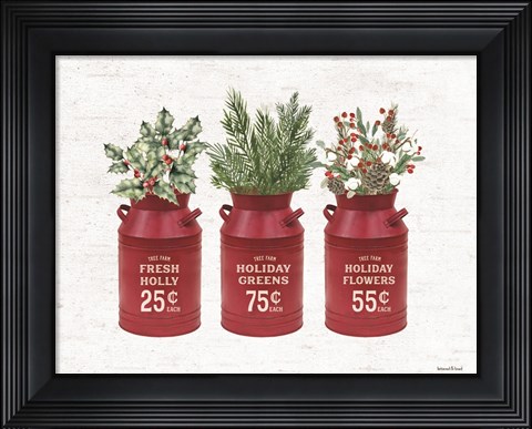 Framed Holiday Greenery Print