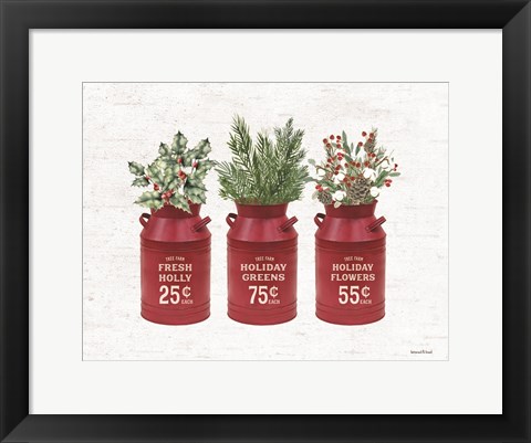 Framed Holiday Greenery Print