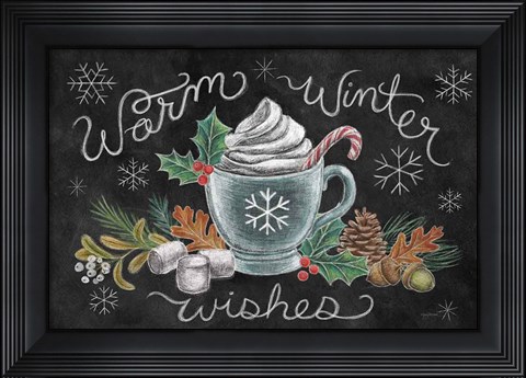 Framed Christmas Chalk VIII Print