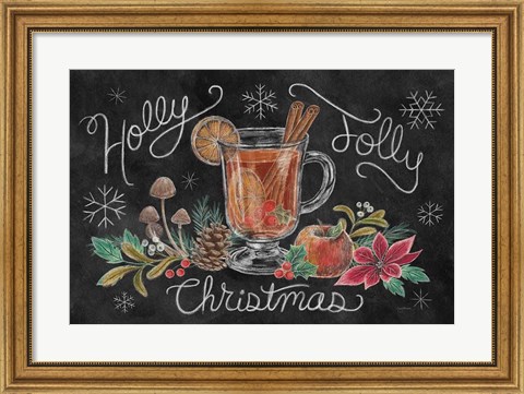 Framed Christmas Chalk VII Print