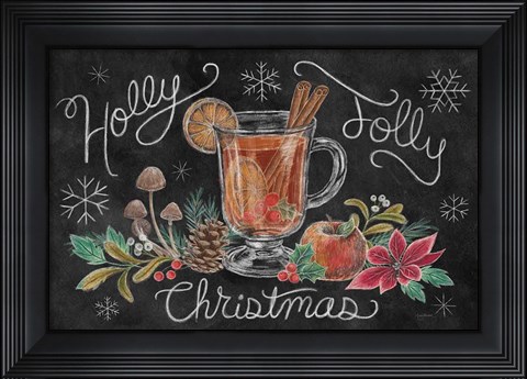 Framed Christmas Chalk VII Print