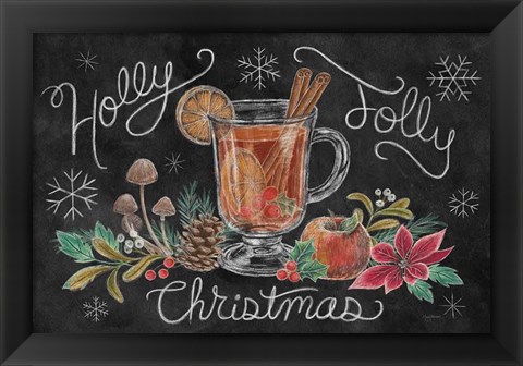 Framed Christmas Chalk VII Print