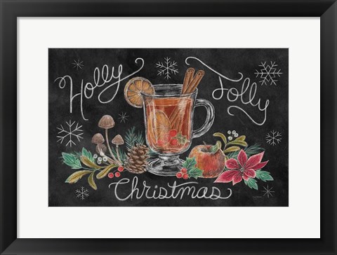 Framed Christmas Chalk VII Print