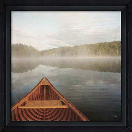Framed Calm Waters Canoe I Print