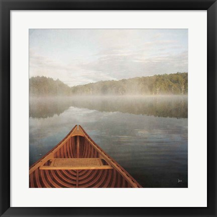 Framed Calm Waters Canoe I Print