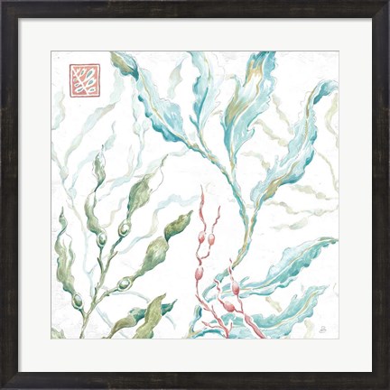 Framed Delicate Sea X Print