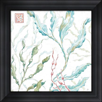 Framed Delicate Sea X Print