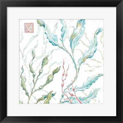 Framed Delicate Sea X Print