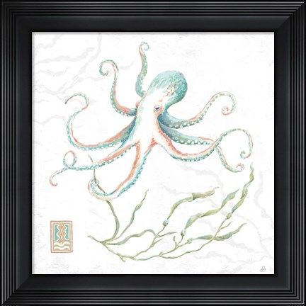 Framed Delicate Sea V Print
