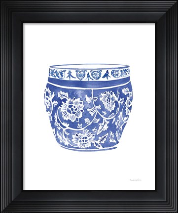 Framed Chinoiserie Vase IV Print
