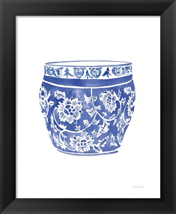 Framed Chinoiserie Vase IV Print