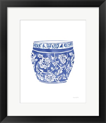 Framed Chinoiserie Vase IV Print