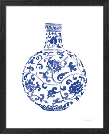 Framed Chinoiserie Vase III Print