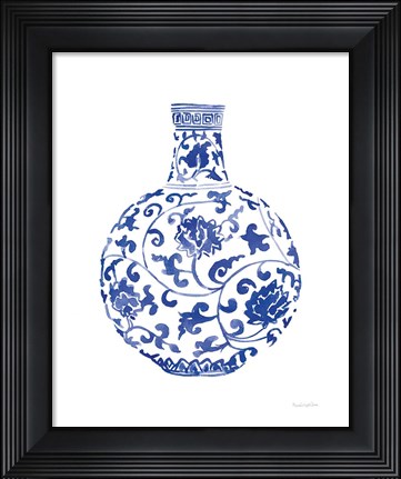 Framed Chinoiserie Vase III Print