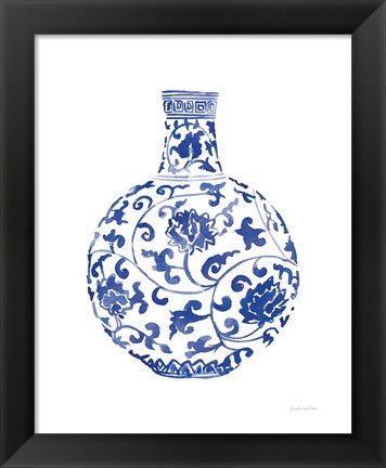 Framed Chinoiserie Vase III Print