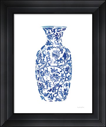 Framed Chinoiserie Vase II Print