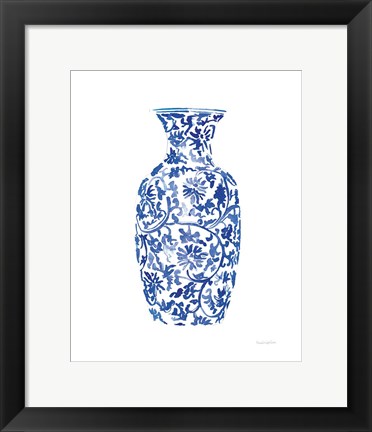 Framed Chinoiserie Vase II Print