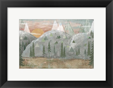 Framed Woodland Forest I Neutral Print