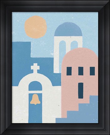 Framed Santorini Summer II Print