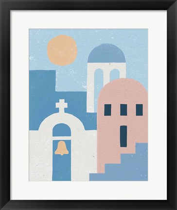 Framed Santorini Summer II Print