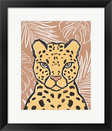 Framed Jungle II Terracotta Print