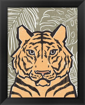Framed Jungle I Green Print
