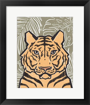 Framed Jungle I Green Print