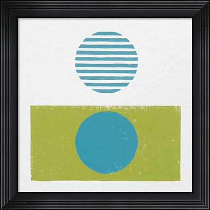 Framed Reflection II Green Print