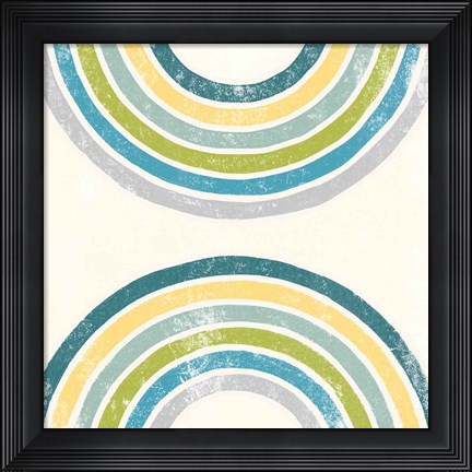 Framed Over the Rainbow I Green Print