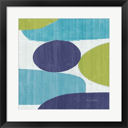 Framed Costa Del Sol II Blue Green Print