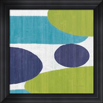 Framed Costa Del Sol I Blue Green Print