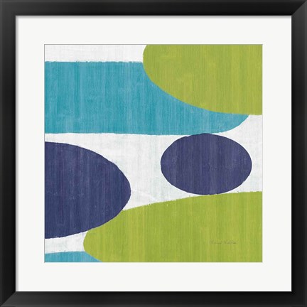 Framed Costa Del Sol I Blue Green Print