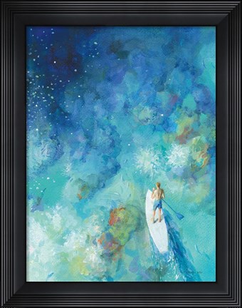 Framed Paddle Board Exploring II Print