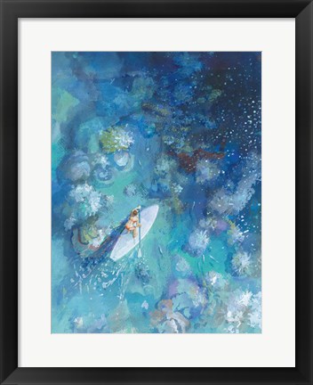 Framed Paddle Board Exploring I Print