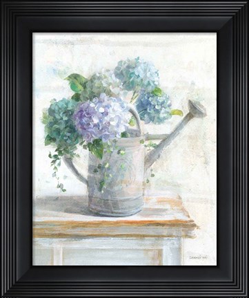 Framed Morning Hydrangeas II Print